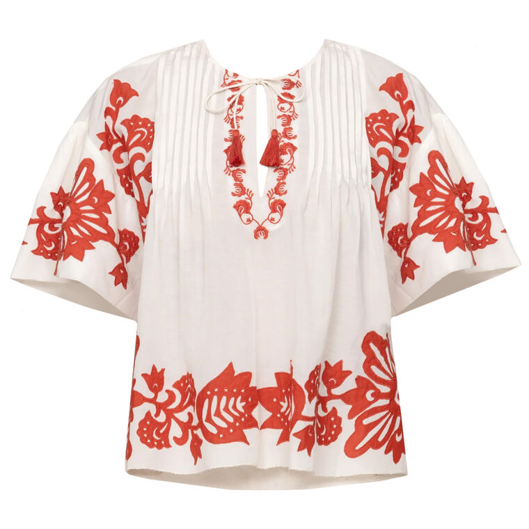 Liliana Short Sleeve Applique Top image number null