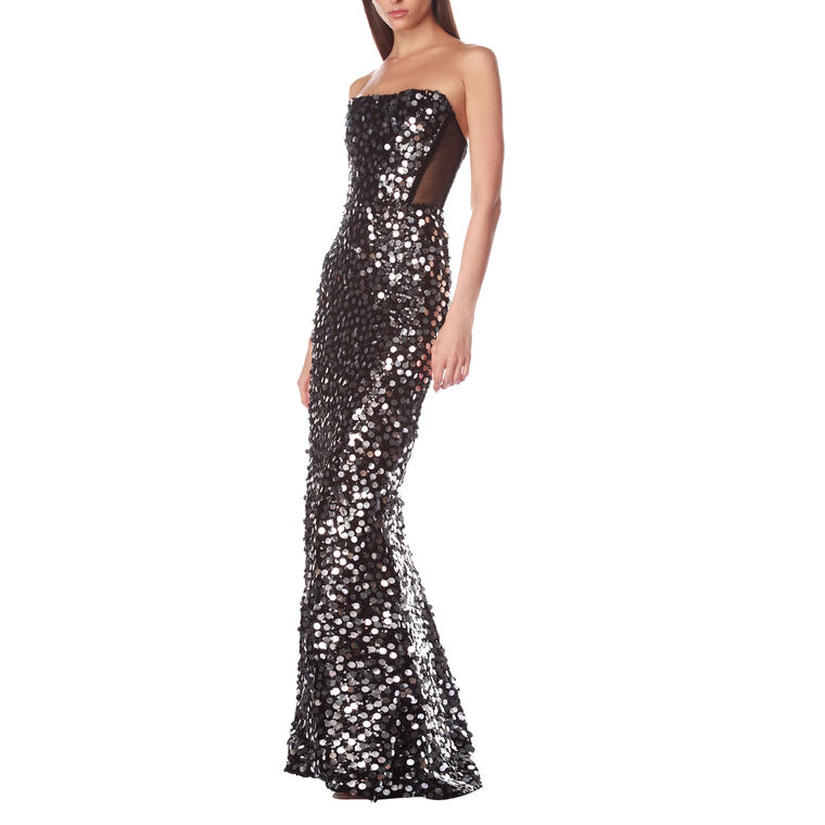 Farah Strapless Sequin Maxi Dress image number null