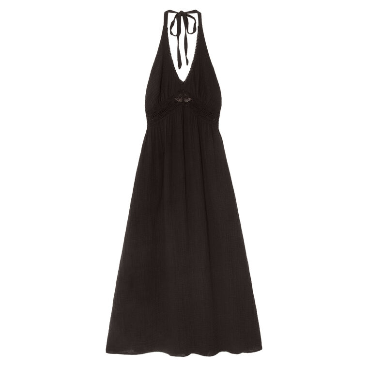 Romy Halterneck Gauze Midi Dress image number null