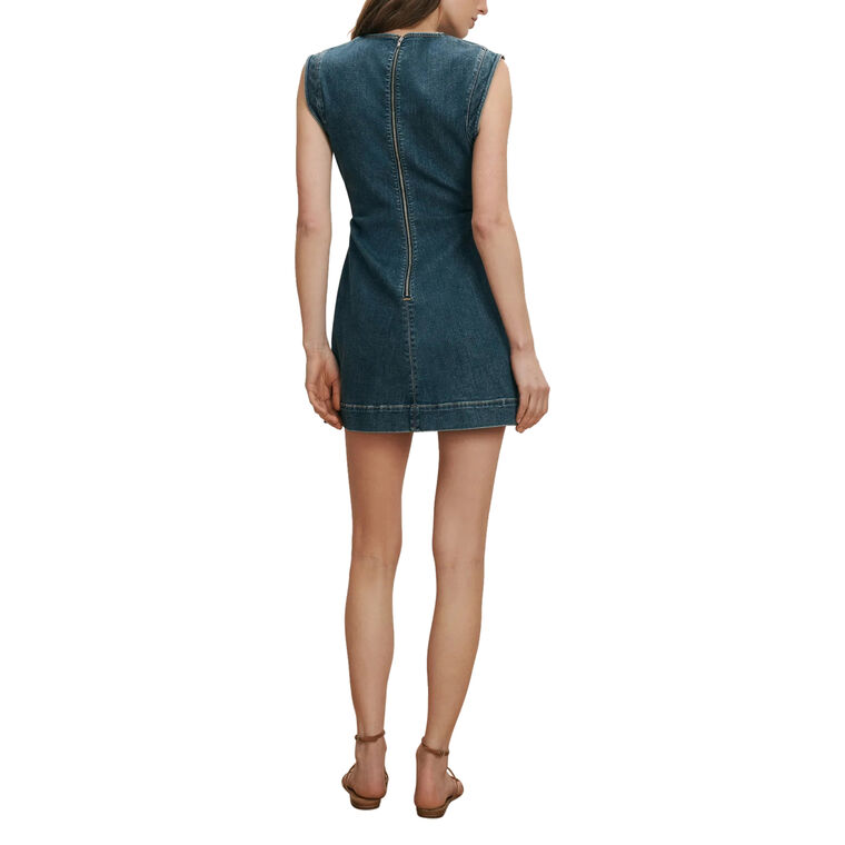 Imara Cap Sleeve Denim Mini Dress image number null