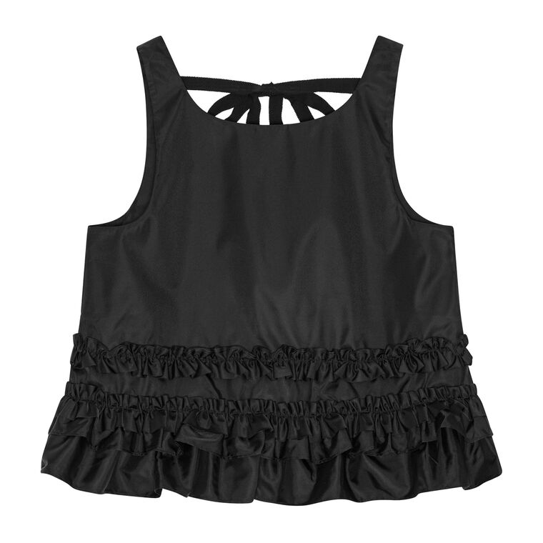 Duchesse Nylon Open Back Sleeveless Frill Top image number null