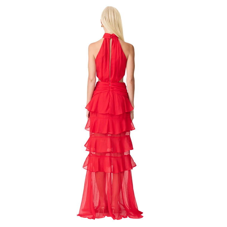 Lilja Halterneck Tiered Maxi Dress image number null