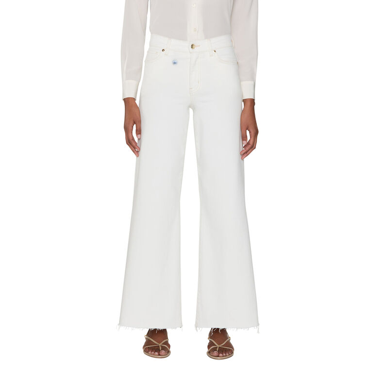 Le Palazzo Crop Raw Hem Jean image number null