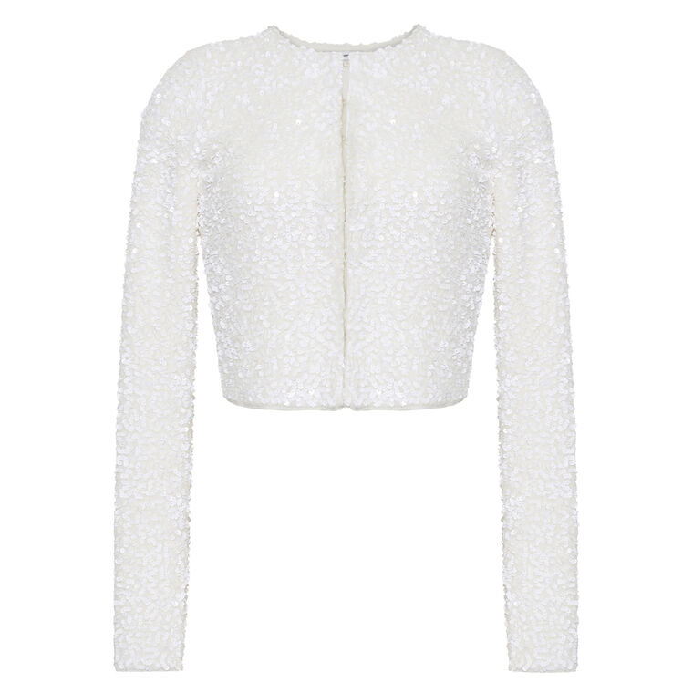 Raya Long Sleeve Sequiin Embellished Cardigan image number null