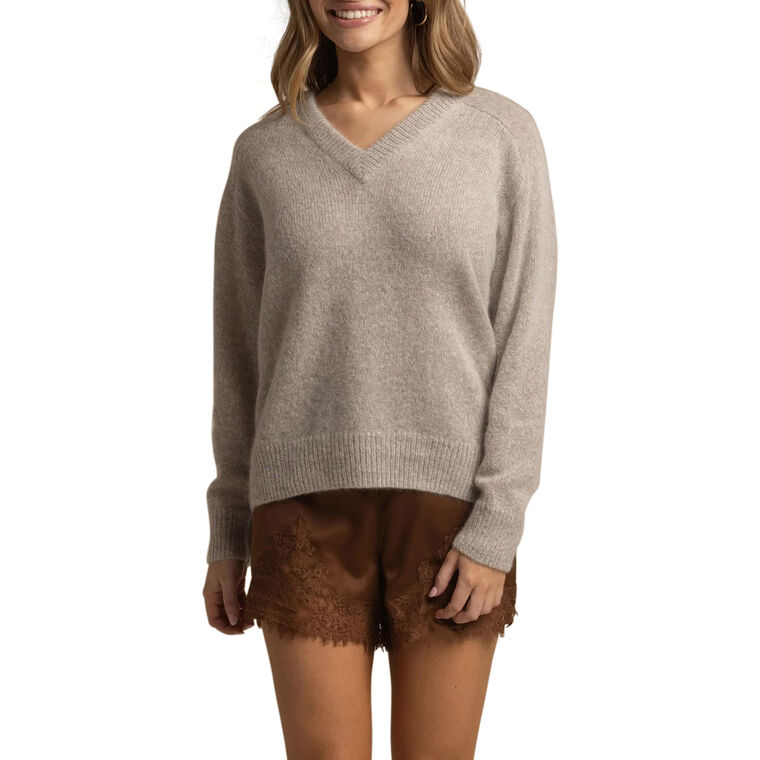 Chris Oversized Cashmere V-Neck Sweater image number null