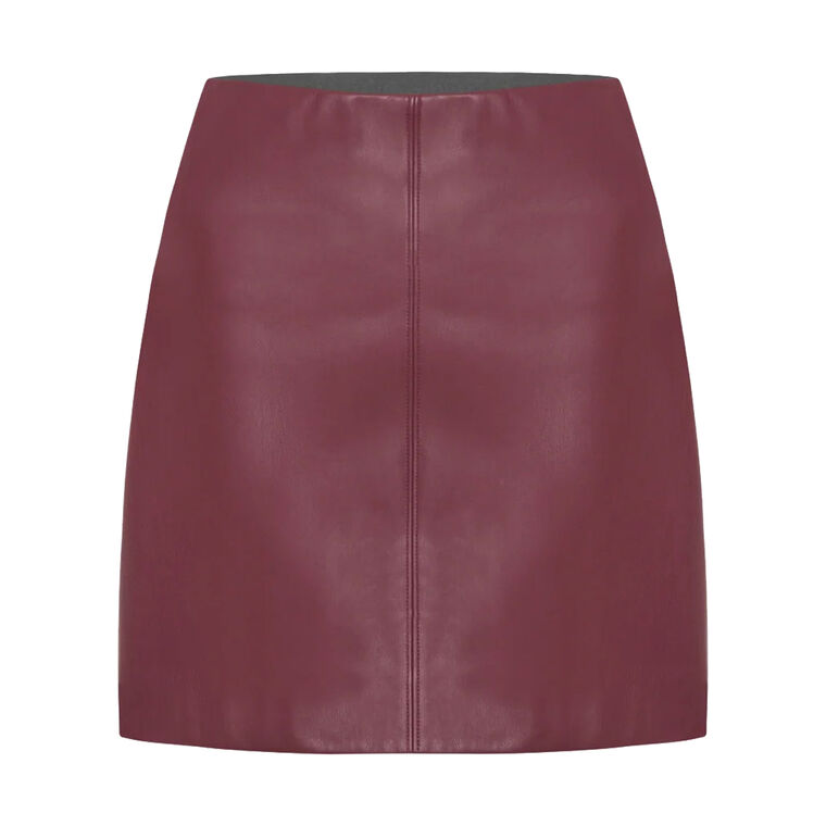 The Esme Vegan Leather Mini Skirt image number null