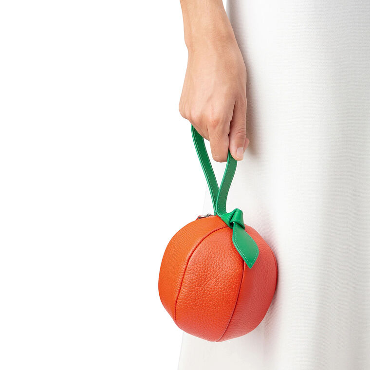 Taronja Orange-Shaped Leather Coin Purse image number null