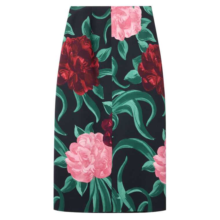 Satin Pencil Skirt image number null