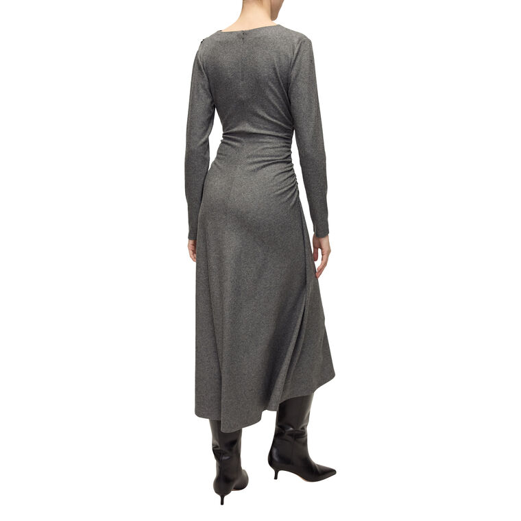 Theodora Long Sleeve Ruched Midi Dress image number null