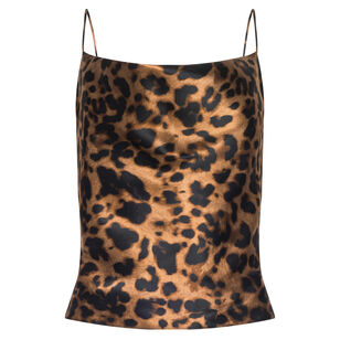 Calista Cowl Neck Leopard Silk Cami