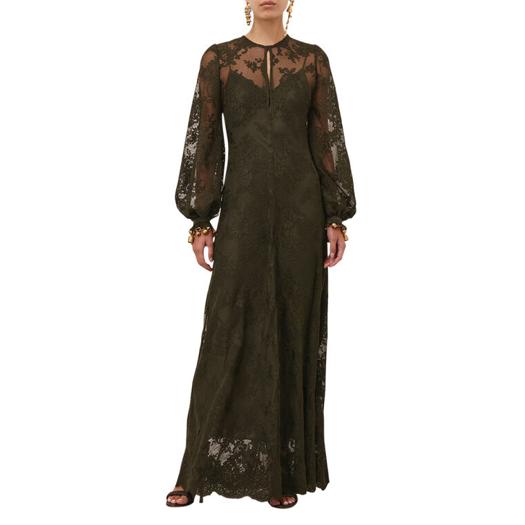 Memento Long Sleeve Lace Maxi Dress image number null