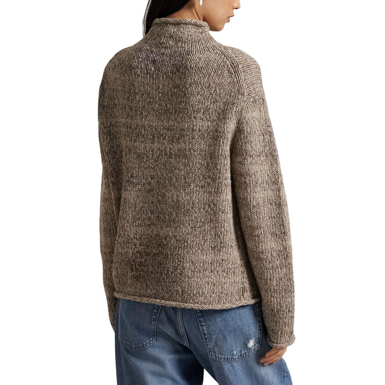 American Flag Long Sleeve Pullover Sweater image number null