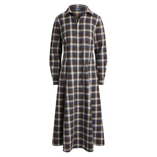 Cotton Collared Long Sleeve Dress