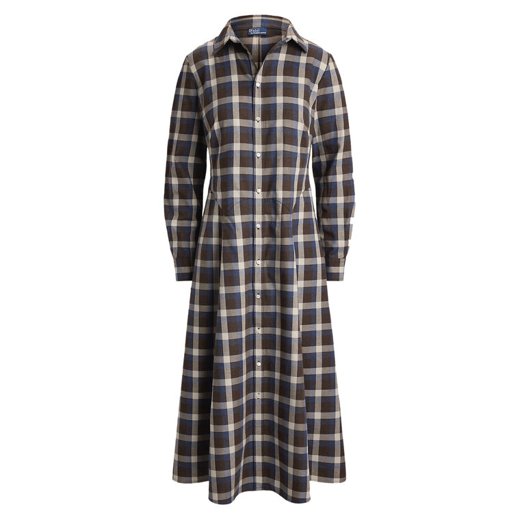 Cotton Collared Long Sleeve Dress image number null