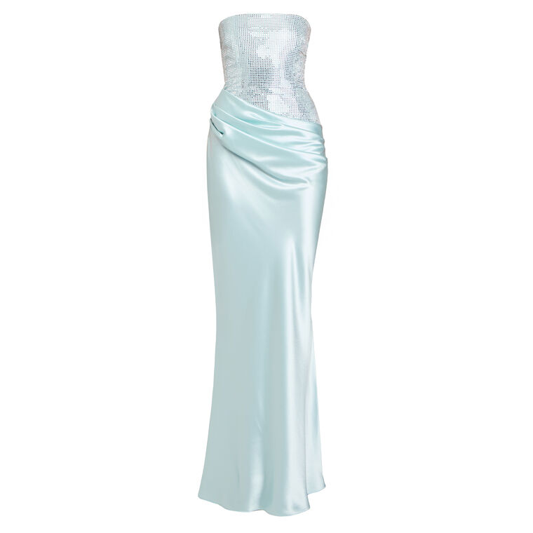 Alexandra Strapless Draped Maxi Dress image number null