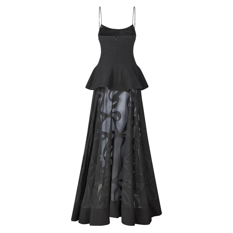 Tailored Bodice High-Low Gown image number null