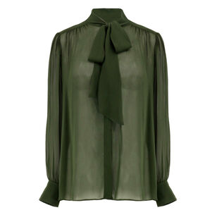 Thayer Tie Neck Slouchy Blouse