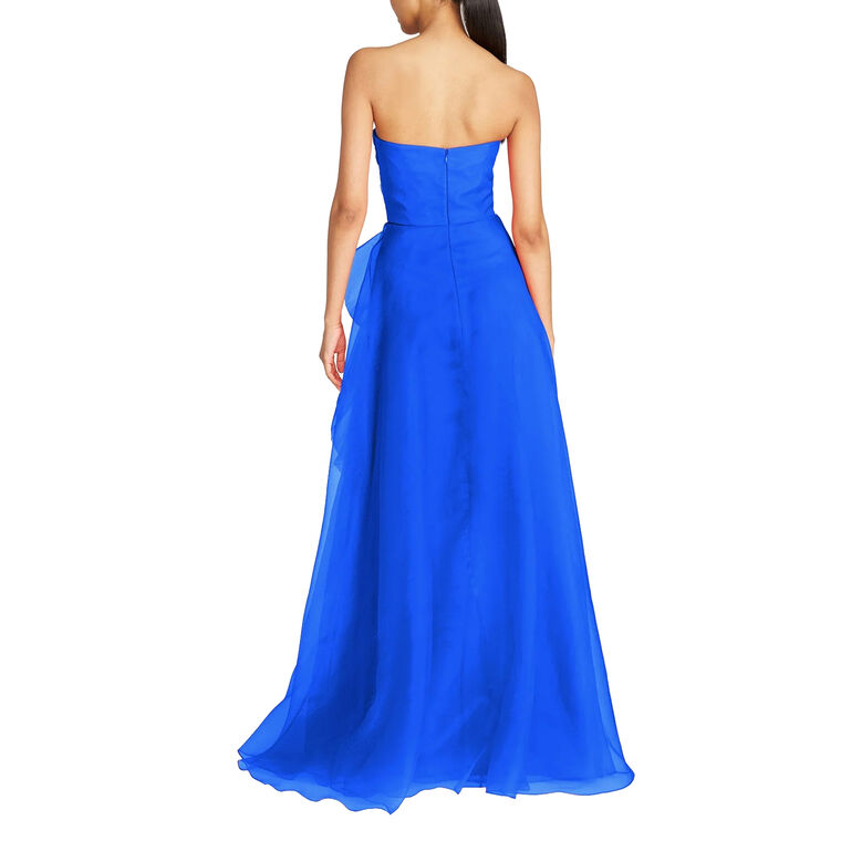 Teresa Strapless Draped Organza A-Line Gown image number null