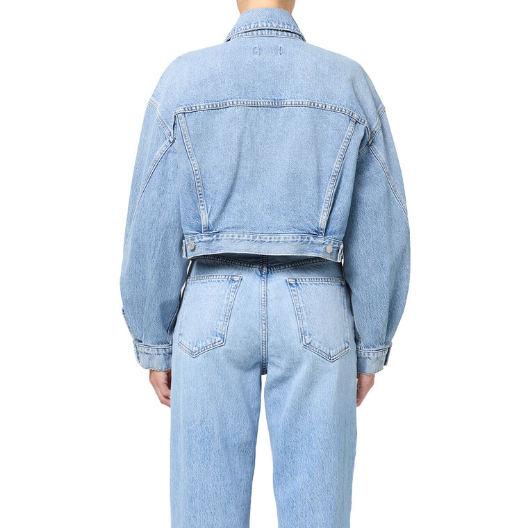 Palmer Cropped Denim Jacket image number null