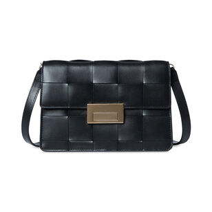 Delphine Woven Leather Shoulder Bag