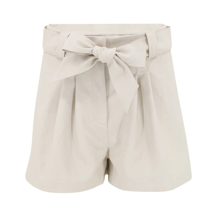 Indigo Belted Vegan Leather Short image number null