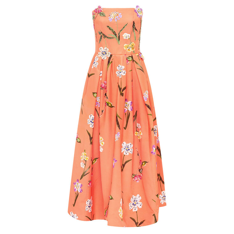 Lynn Wild Flower Bustier Midi Dress image number null