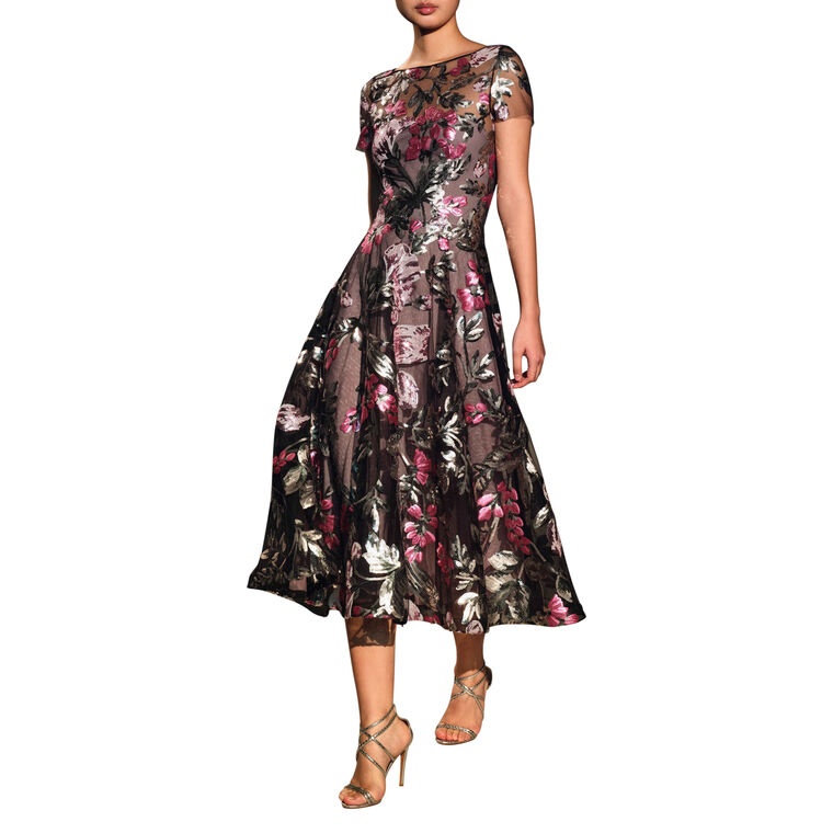 Sequin Floral Dress image number null