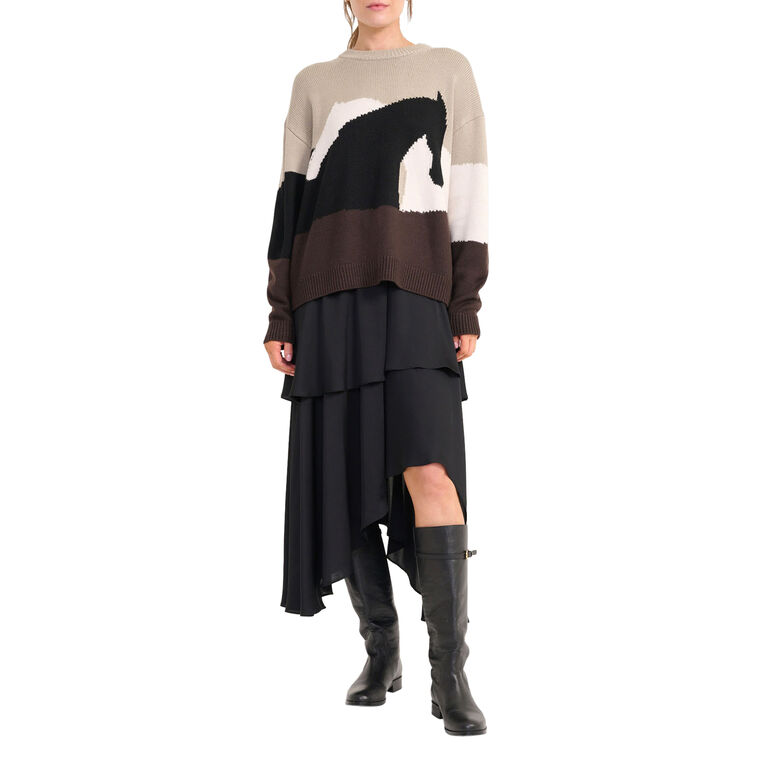 Giada Horse Merino Wool Crewneck Sweater image number null