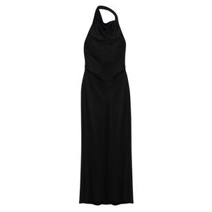 Reannon Sleeveless Draped Satin Gown