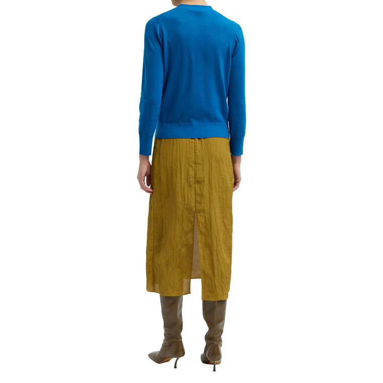 Skinlike Mercerized Wool V-Neck Cardigan image number null