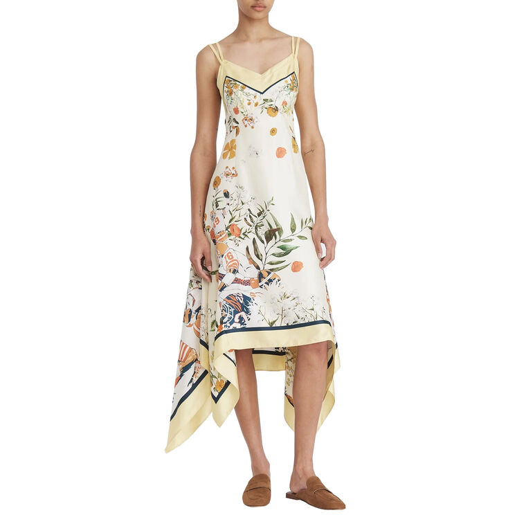 Double Layer Camisole Midi Dress In Football Print image number null