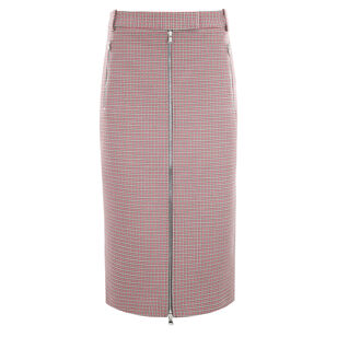 Leon Check Midi Trouser Zip Skirt
