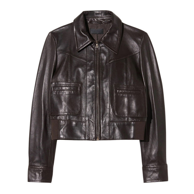 Charly Patch Pocket Leather Jacket image number null