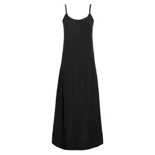 Evelyn Sleeveless Midi Dress In Crinkle Viscose