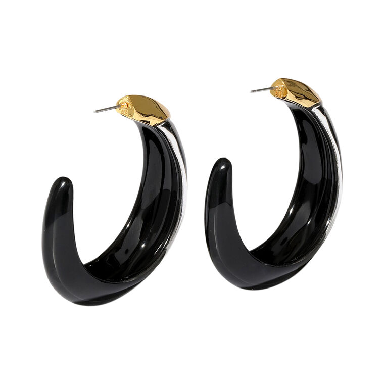 Luminous Lucite Edged Hoop Earrings image number null