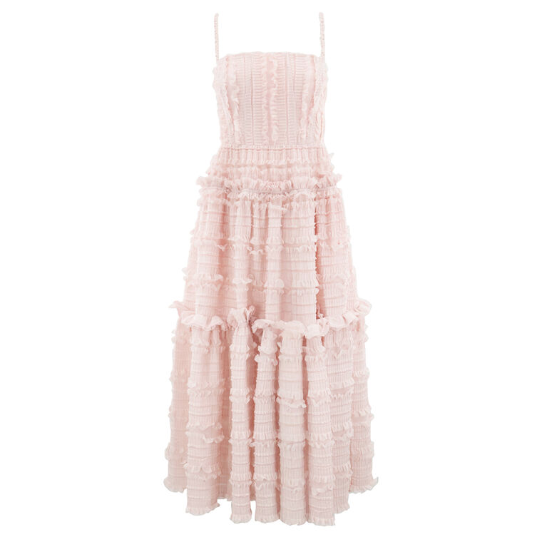 Skye Sleeveless Frilled Midi Dress image number null