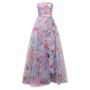 Fahreta Strapless A-Line Organza Gown