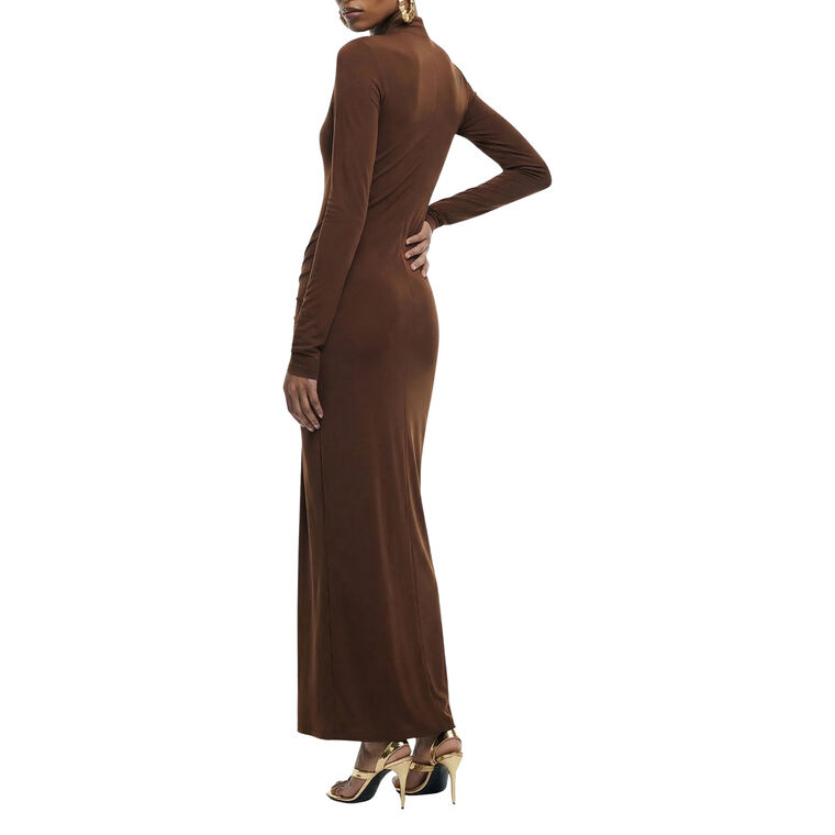 Scorpio Long Sleeve High Neck Maxi Dress image number null