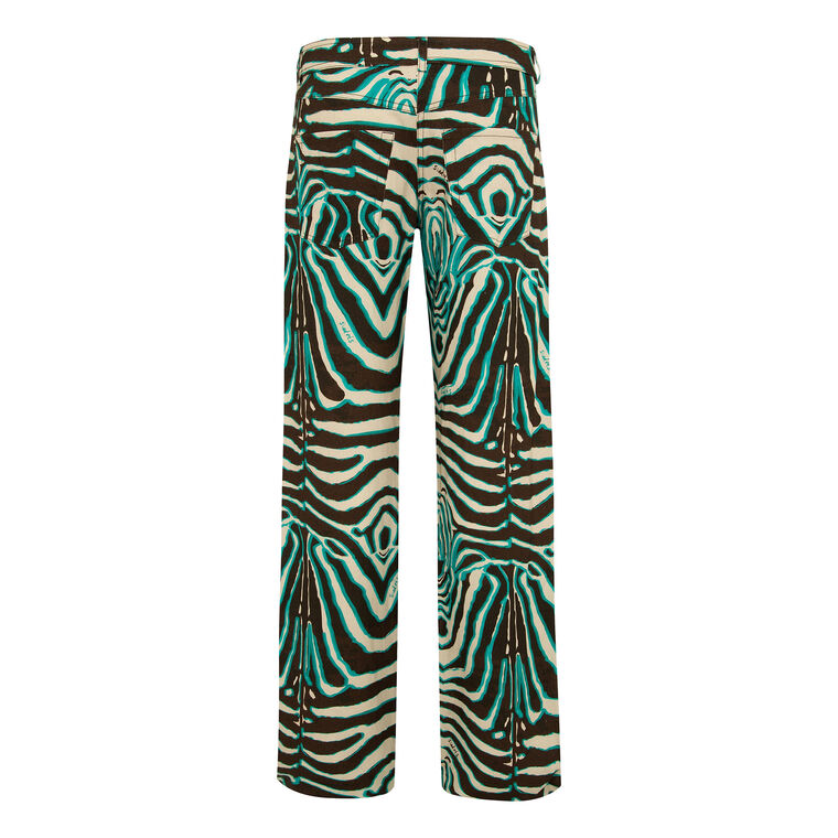 Essie Low Rise Wide Leg Zebra Print Pant image number null