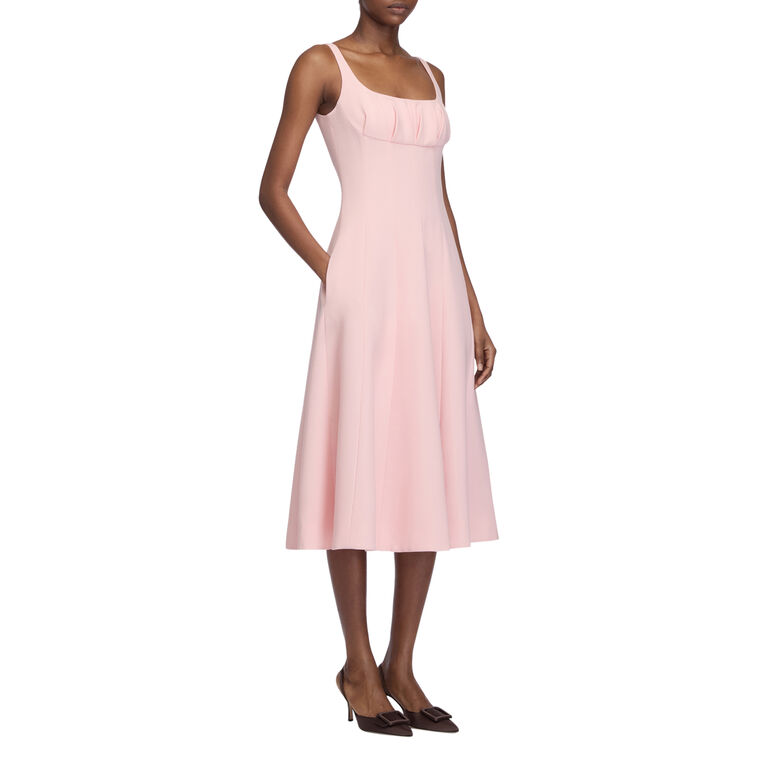 Collins Sleeveless Wool Crepe Midi Dress image number null