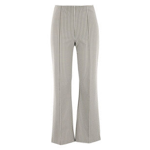 Niki Mid Rise Gingham Crop Flare Pant