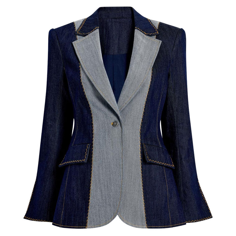Contrast Sallie Denim Jacket image number null
