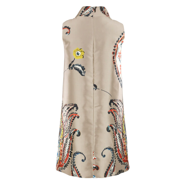 Sleeveless Paisley A-Line Mini Dress image number null