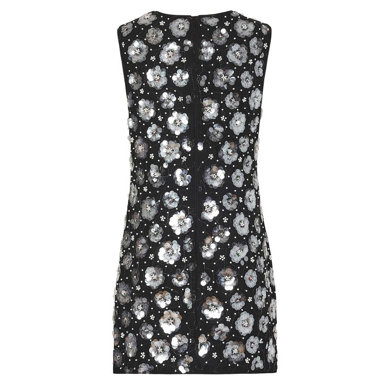 Ivette Fleur Paillette Shift Mini Dress image number null