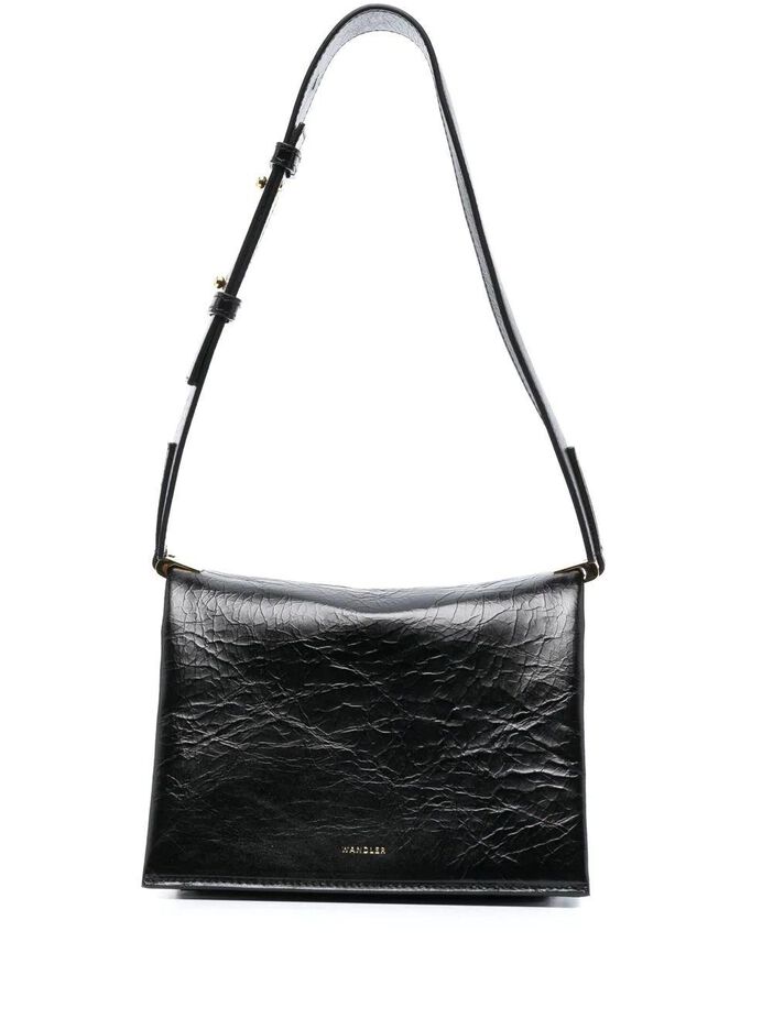 Uma Black Leather Crossbody Bag