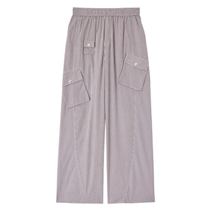 Check Cotton Cargo Pants