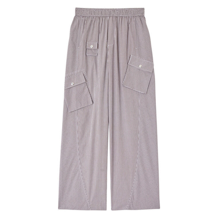 Check Cotton Cargo Pants image number null