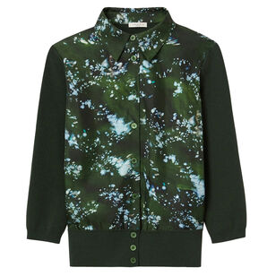 Splattered Glaze Print Cardigan