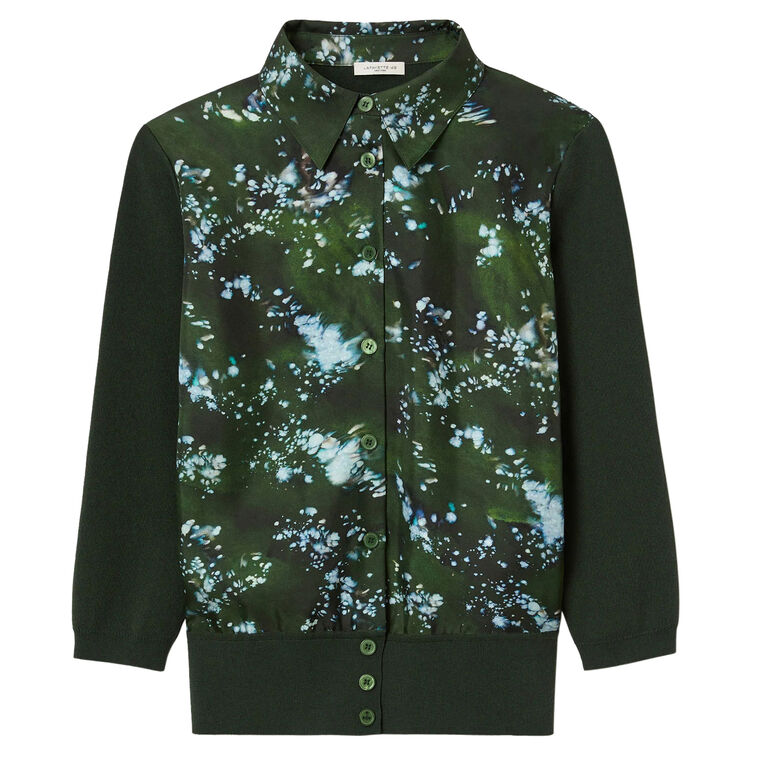 Splattered Glaze Print Cardigan image number null