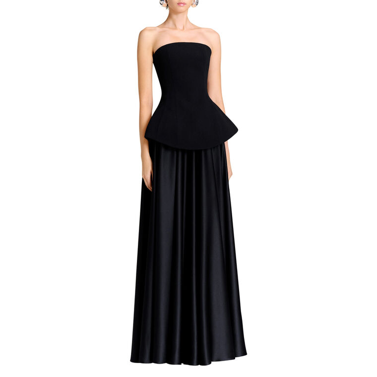 Oriana Strapless Peplum Maxi Dress image number null